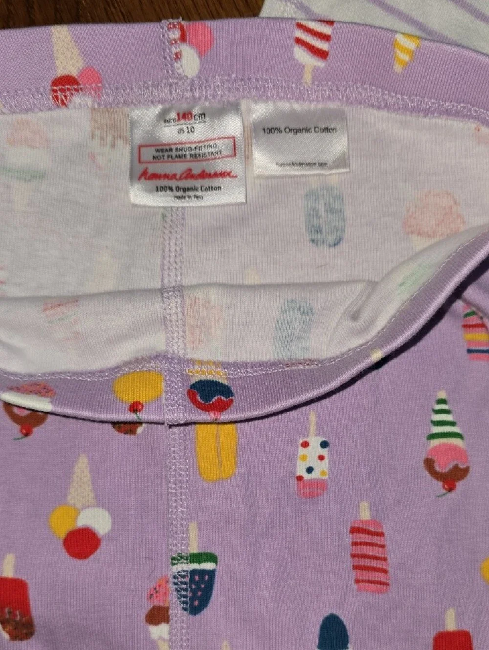 Hanna Andersson Lavender Ice Cream Pajama Set